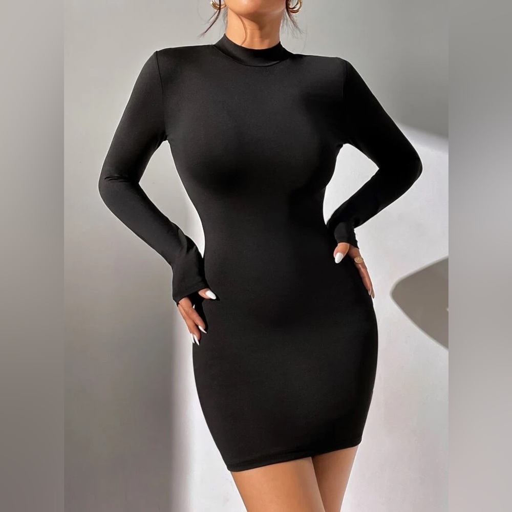 Perfect little black dress for winter